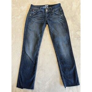 Hudson Skinny Jeans Women’s 26 Dark Blue‎ Wash Collin Flap